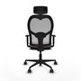 Piqueras y Crespo Chaise de Bureau Jorquera Rose et Grise avec Appui-tête