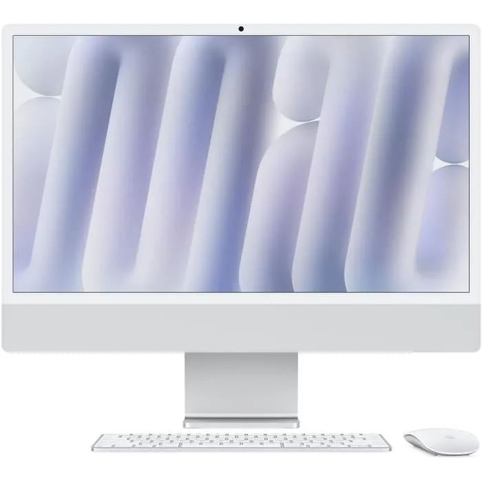 Apple iMac 24 pouces (2024) avec écran Retina 4,5K, puce M4 (8 cœurs CPU, 8 cœurs GPU), 16 Go RAM, 256 Go SSD, couleur Argent Apple iMac 24 pouces (2024) avec écran Retina 4,5K, puce M4 (8 cœurs CPU, 8 cœurs GPU), 16 Go RAM, 256 Go SSD, couleur Argent