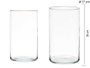 GIFTDECOR Vase Cylindrique en Verre Transparent 32cm