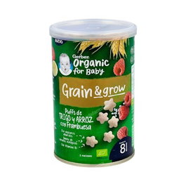 GERBER Puff Snack Organic Céréales et Framboise 35 g