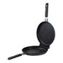 San Ignacio Poêle double en aluminium forgé induction Ø 26 cm, noir et marbré, sans PFOA ni BPA