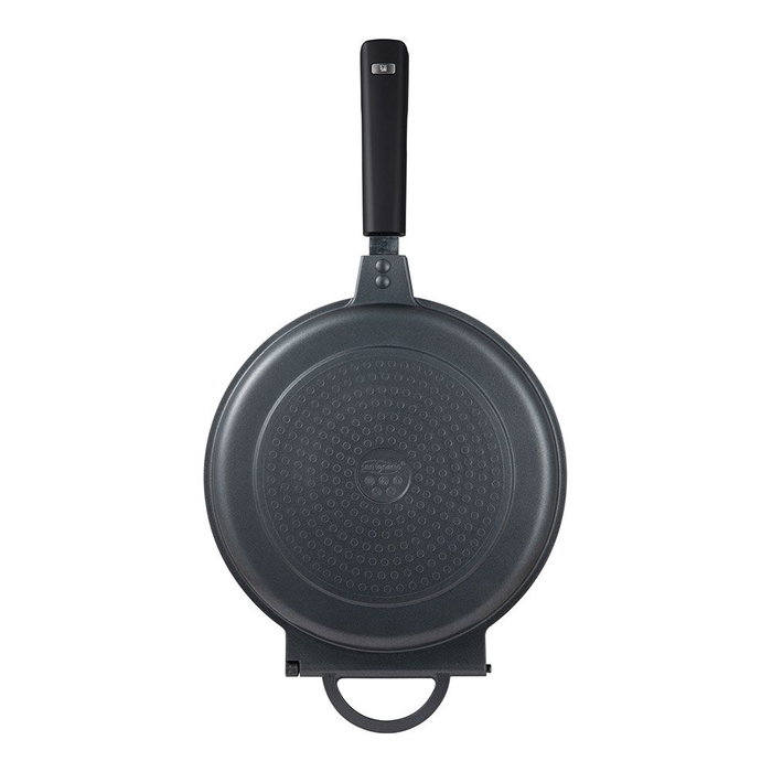 San Ignacio Poêle double en aluminium forgé induction Ø 26 cm, noir et marbré, sans PFOA ni BPA San Ignacio Poêle double en aluminium forgé induction Ø 26 cm, noir et marbré, sans PFOA ni BPA