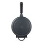 San Ignacio Poêle double en aluminium forgé induction Ø 26 cm, noir et marbré, sans PFOA ni BPA