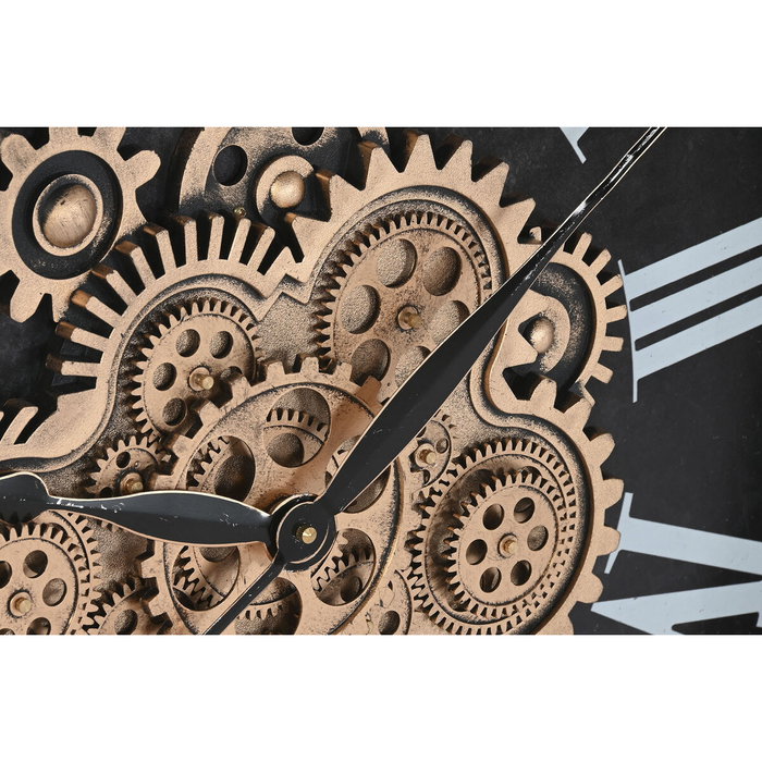 Horloge Murale Home ESPRIT Noir Doré Fer 80 X 8,5 X 80 cm Horloge Murale Home ESPRIT Noir Doré Fer 80 X 8,5 X 80 cm