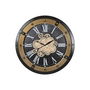 Horloge Murale Home ESPRIT Noir Doré Fer 80 X 8,5 X 80 cm