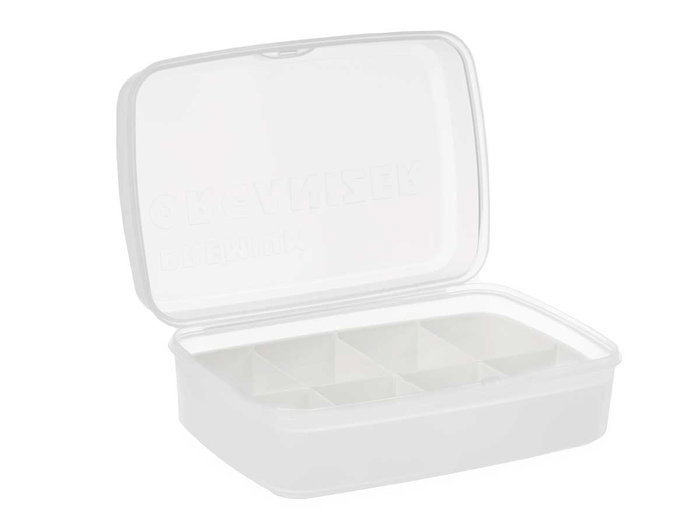 KINVARA Organisateur 8 Compartiments avec Couvercle Blanc