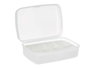 KINVARA Organisateur 8 Compartiments avec Couvercle Blanc