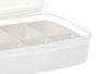 KINVARA Organisateur 8 Compartiments avec Couvercle Blanc