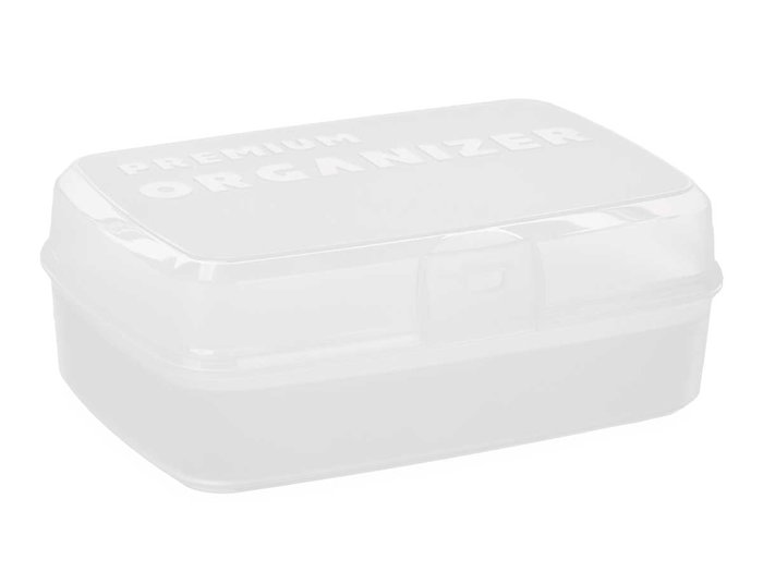 KINVARA Organisateur 8 Compartiments avec Couvercle Blanc