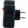 Chacon Domino 3x16A Multiprise Triangulaire Noire avec Interrupteur