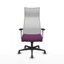Piqueras y Crespo Chaise de Bureau Albacete Violet et Blanc