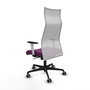 Piqueras y Crespo Chaise de Bureau Albacete Violet et Blanc