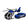 TACHAN Hélicoptère et Voiture de Police avec Lumières et Sons - Jouet Échelle 1:14 Heroes De Ciudad - Langues: Anglais, Français, Allemand, Italien, Portugais, Espagnol