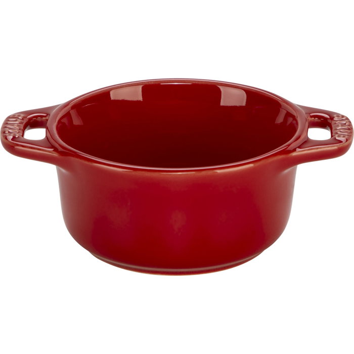 Staub Mini Cocotte Set 4-Pièces Ronde en Céramique, Rouge Cerise