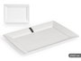 Vessia Bandeja Rectangular en Porcelana Blanca 37 x 27 cm (Set de 8)