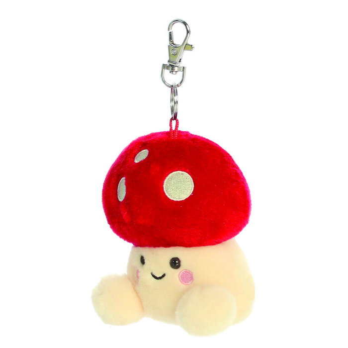AURORA Palm Pals - Porte-clés peluche champignon 10 cm, jouet doudou original pour enfants (Marquage CE)