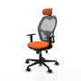 Piqueras y Crespo Chaise de Bureau Jorquera Orange et Gris