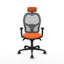 Piqueras y Crespo Chaise de Bureau Jorquera Orange et Gris