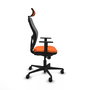 Piqueras y Crespo Chaise de Bureau Jorquera Orange et Gris