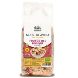 SOLNATURAL Muesli biologique aux flocons d'avoine et fruits des bois 425 g