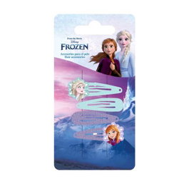 Cerdá - Accessoires pour cheveux - Barrettes 4 pièces motif Frozen (6,5 x 12,5 x 0,1 cm) - Bleu - Pour enfants dès 3 ans