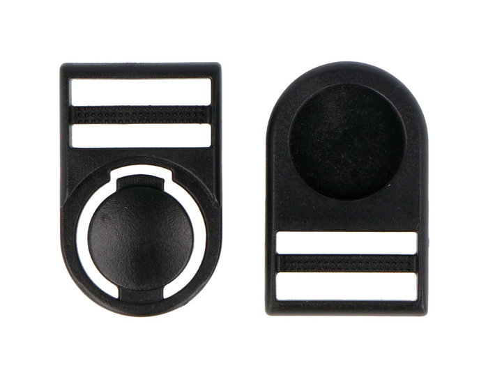 Innspiro Lot de 5 Boucles Doubles en Plastique Noir 19,9 mm Innspiro Lot de 5 Boucles Doubles en Plastique Noir 19,9 mm