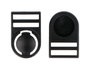 Innspiro Lot de 5 Boucles Doubles en Plastique Noir 19,9 mm