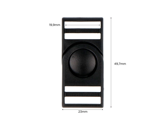 Innspiro Lot de 5 Boucles Doubles en Plastique Noir 19,9 mm Innspiro Lot de 5 Boucles Doubles en Plastique Noir 19,9 mm