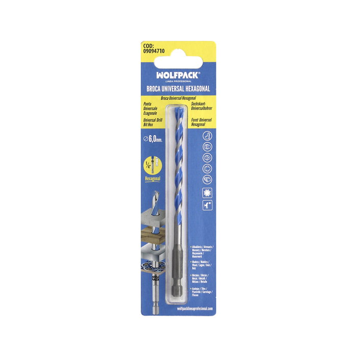 WOLFPACK LINEA PROFESIONAL Mèche Universale Hexagonale 6,0mm