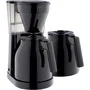 Melitta Cafetière filtre Easy Therm II - 1050 W - 2 verseuses isothermes incluses - Noir