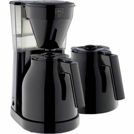 Melitta Cafetière filtre Easy Therm II - 1050 W - 2 verseuses isothermes incluses - Noir