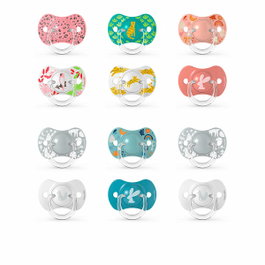 Suavinex Sucette Physiologique Prints Silicone 0-6 Mois (Lot de 2)