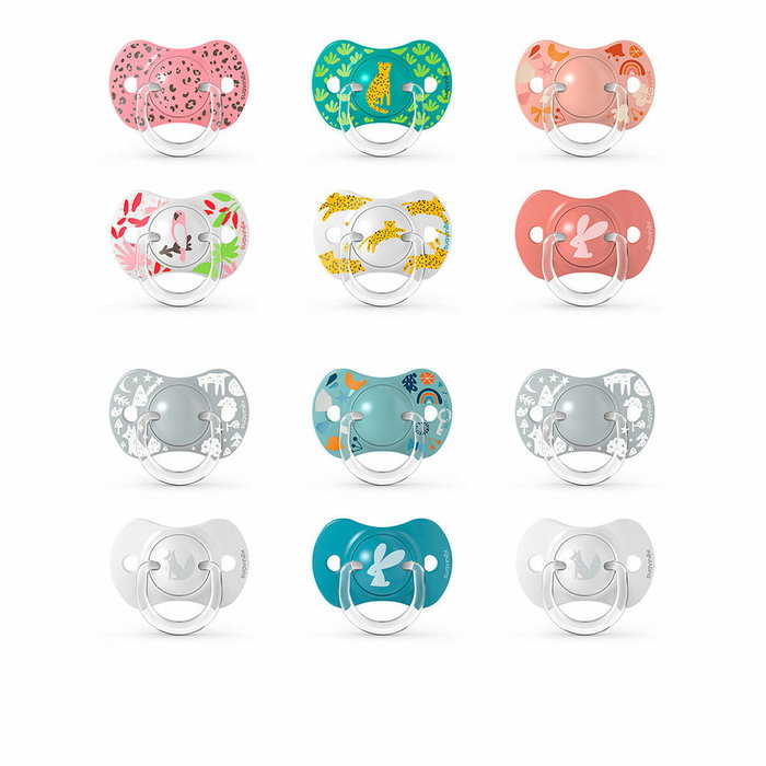 Suavinex Sucette Physiologique Prints Silicone 0-6 Mois (Lot de 2) Suavinex Sucette Physiologique Prints Silicone 0-6 Mois (Lot de 2)