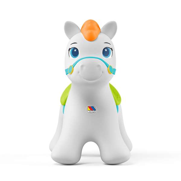 Molto - Caballo saltarín - Cheval sauteur pour enfants avec poignée facile - Jouet d'éveil - 40 x 11 x 32 cm