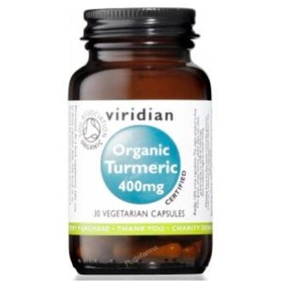 VIRIDIAN Curcuma BIO 400 mg, 30 capsules végétales VIRIDIAN Curcuma BIO 400 mg, 30 capsules végétales