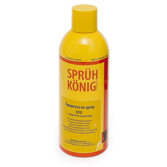 KONIG - Spray laque universelle pour combler les pores 400 ml - Vernis transparent nitrocellulosique sans formaldéhyde - Séchage rapide pour intérieur KONIG - Spray laque universelle pour combler les pores 400 ml - Vernis transparent nitrocellulosique sans formaldéhyde - Séchage rapide pour intérieur