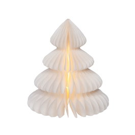 Lumineo Sapin de Noël en papier blanc avec 20 LED