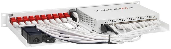Fortinet RM-FR-T10 - Rack 1U pour pare-feu FortiGate 60E, 60E-POE, 60E-DSL, 61E, 60F, 61F - 11 ports RJ-45 avant