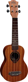 LAG Ukulélé Soprano Tiki Uku Lag - Sapele, Finition Satinée, 12 Fûts, Avec Housse