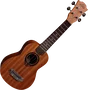 LAG Ukulélé Soprano Tiki Uku Lag - Sapele, Finition Satinée, 12 Fûts, Avec Housse