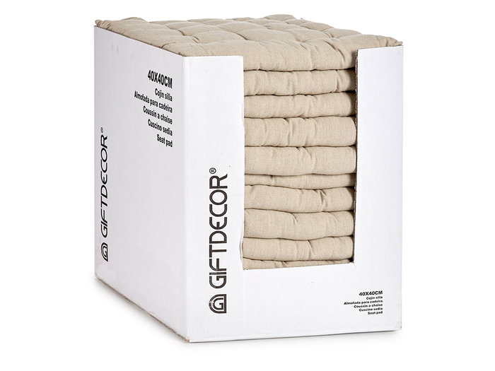 GIFTDECOR Coussin de chaise lisse Crema