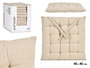 GIFTDECOR Coussin de chaise lisse Crema