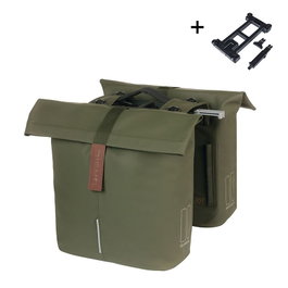 Basil City Mik 2.0 Sacoches Doubles 32 L Vert Musgo