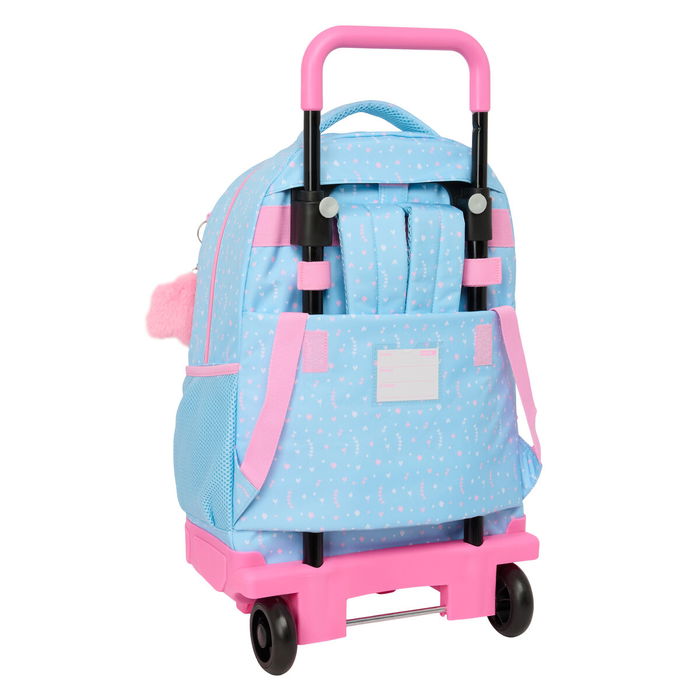 Cartable à roulettes BlackFit8 Smile Bleu Rose 33 x 45 x 22 cm