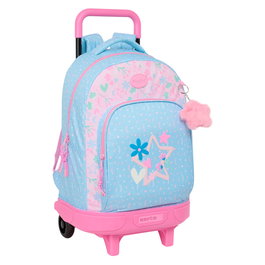 Safta Blackfit8 "Smile" Grand sac à dos avec roues compact et détachable, 33x45x22 cm, âge minimum recommandé 3 ans