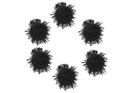Innspiro Pompons brillants noirs 25mm, 20u.