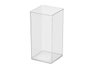 GIFTDECOR Vase Carré en Acrylique Transparent 10x10x20cm