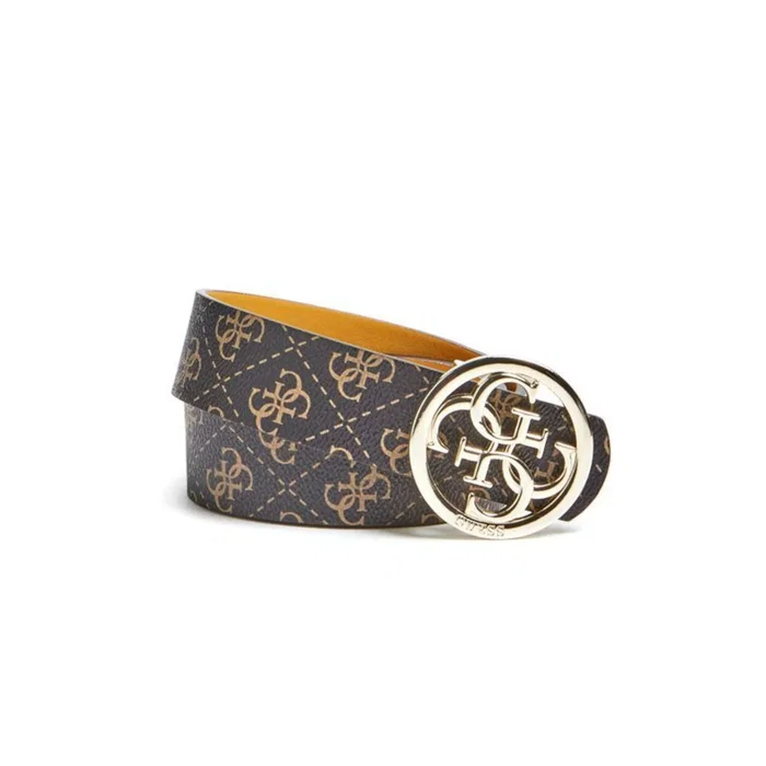 Guess Jensen Not Ajuster et Rev Ceinture en textile Marron et Jaune moutarde Taille M Guess Jensen Not Ajuster et Rev Ceinture en textile Marron et Jaune moutarde Taille M
