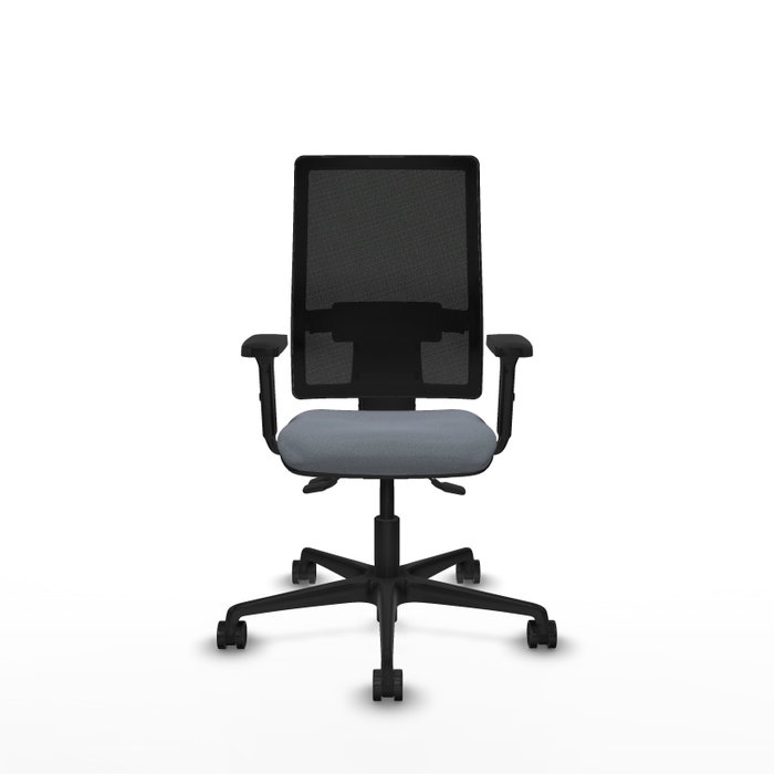 PIQUERAS Y CRESPO Chaise Bormate Asynchrone Gris/Noir avec Accoudoirs 2D