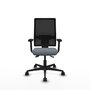PIQUERAS Y CRESPO Chaise Bormate Asynchrone Gris/Noir avec Accoudoirs 2D